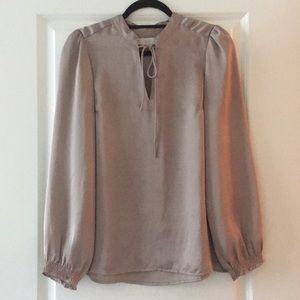Loft Tan Silk Blouse